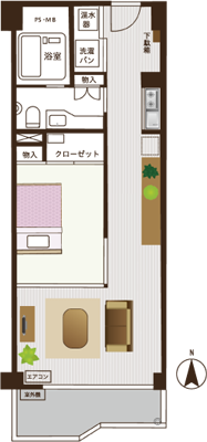 本館居室タイプA 間取り